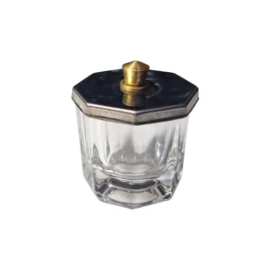 Octagonal Glass Dappen Dish With Lid NA9531